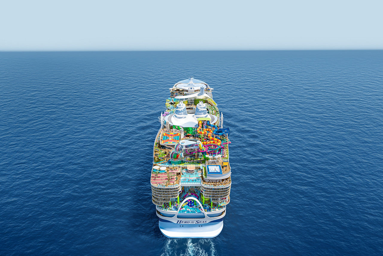 Hero of the Seas aerial aft, render