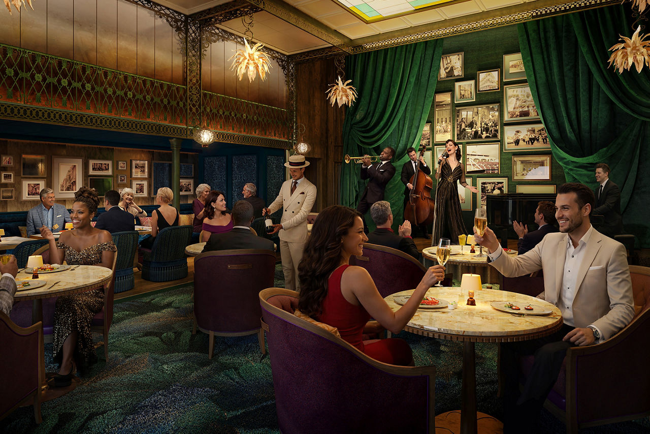 Dining at Orleans Parish Supper Club, Hero of the Seas, render