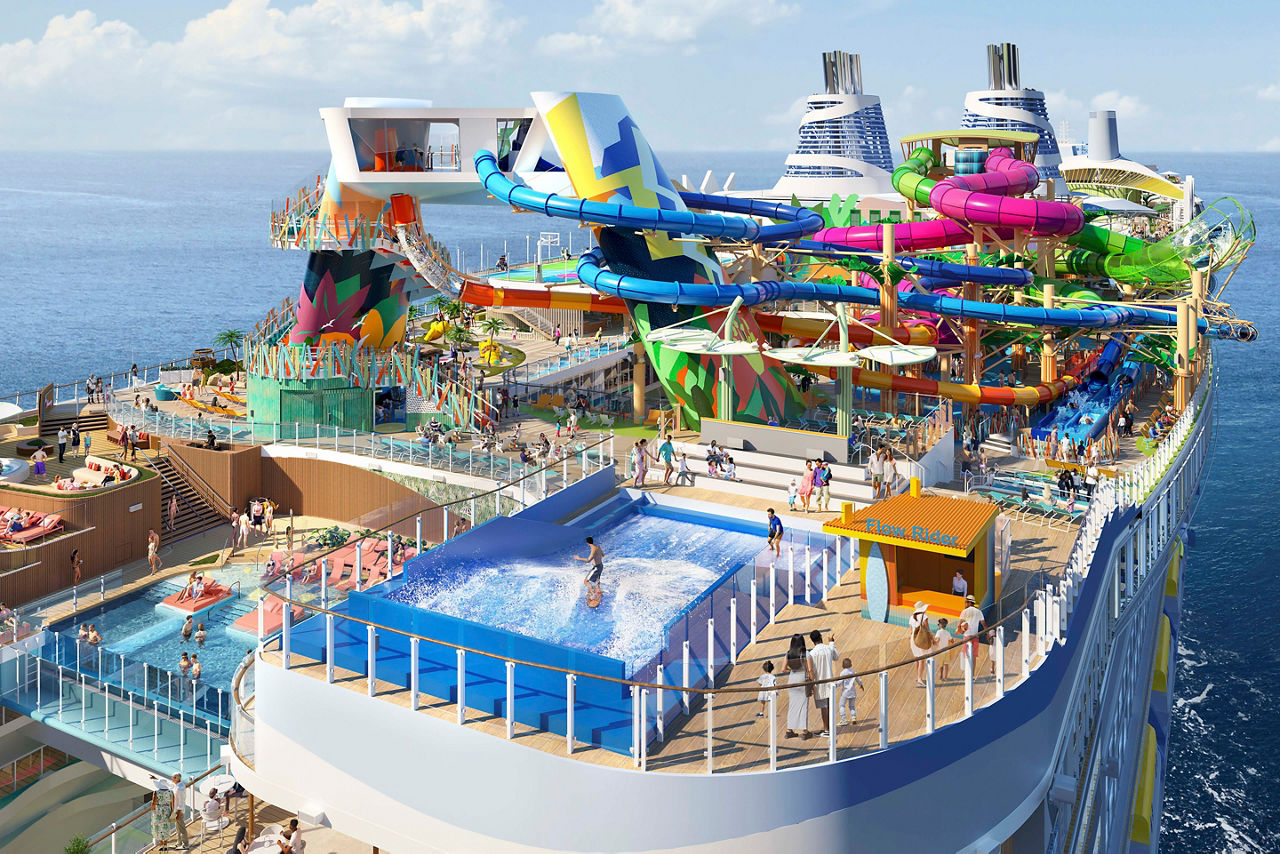 Icon of the Seas Thrill Island Aft Render