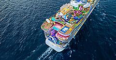 Icon of the Seas Aerial During Day at Sea