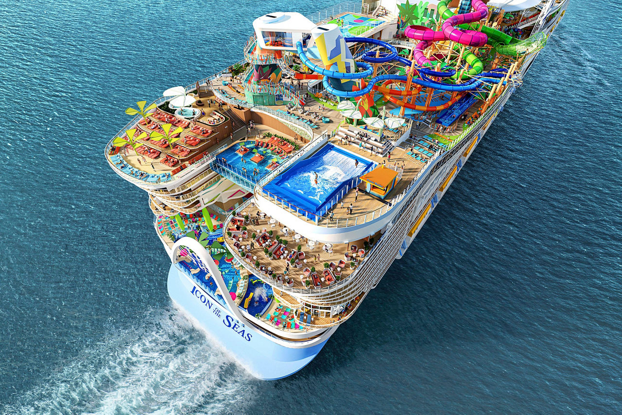  Icon of the Seas Aerial Angle Render