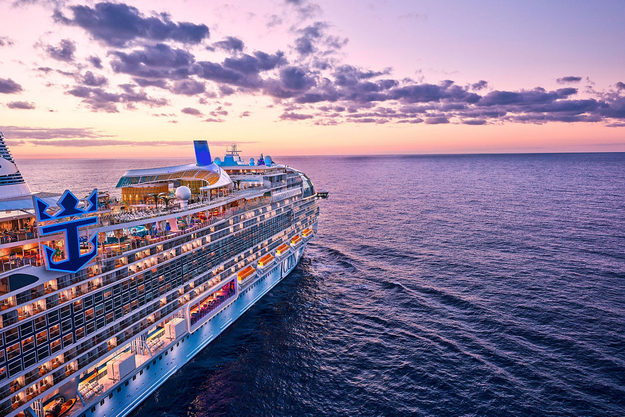 Icon of the Seas Sunset Sailing