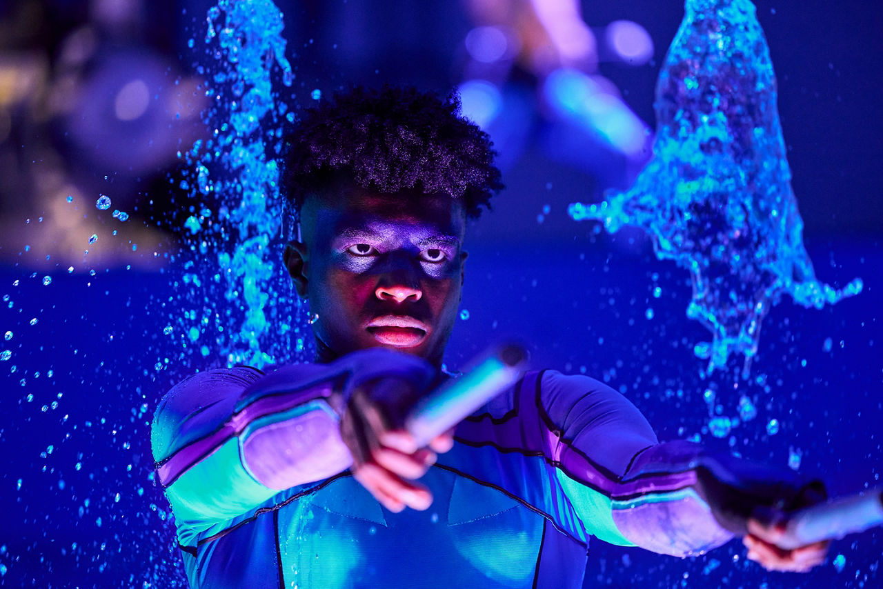 Aqua Action Performer at Night