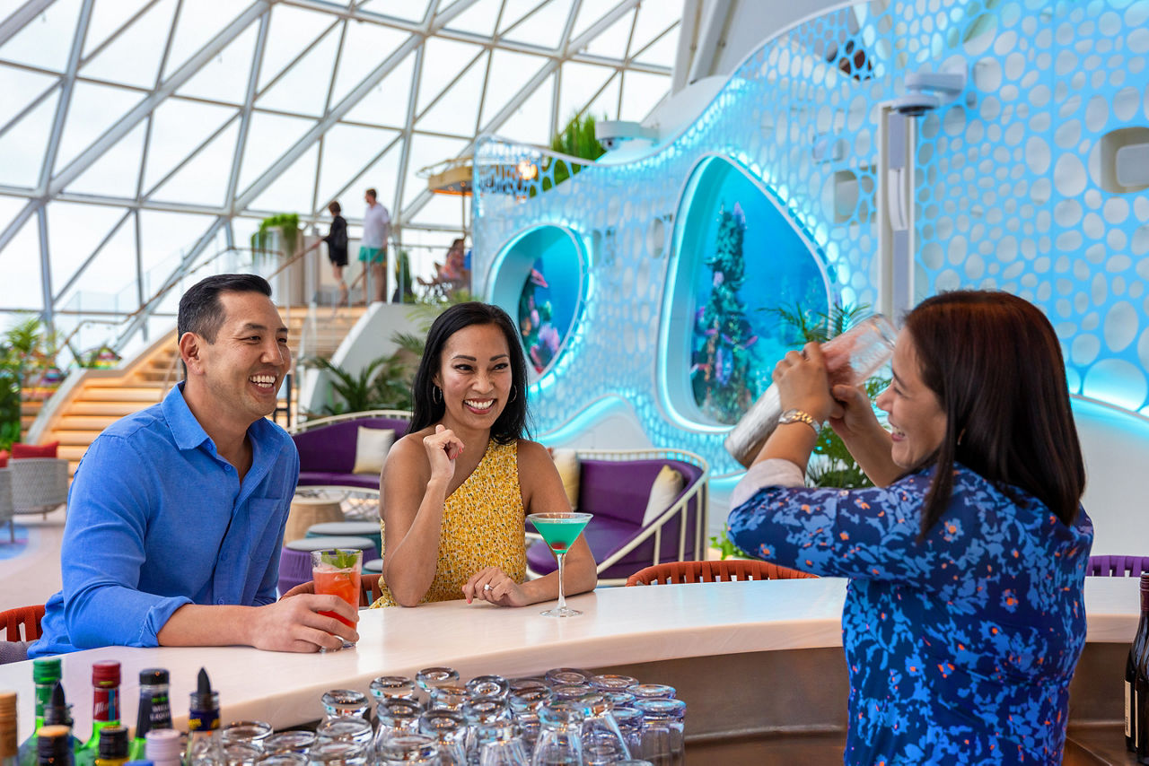 Couple Enjoying a Cocktail at The Overlook Lounge Bar