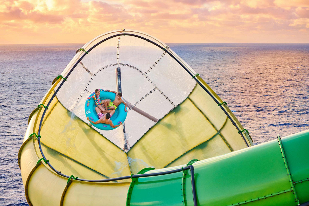 icon of the seas kids waterpark storm surge slide