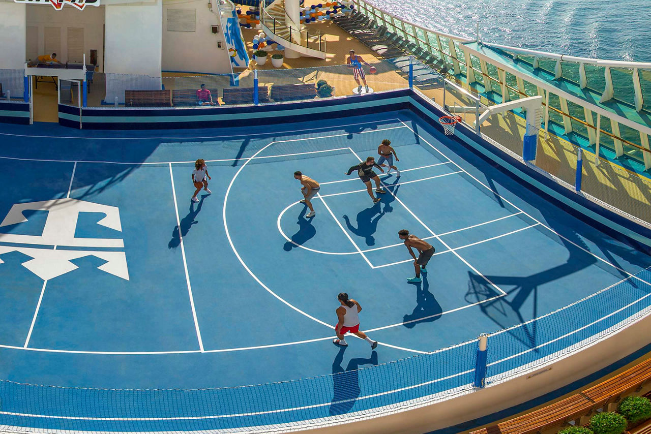 Zoomed in view of Basketball Court on Mariner 