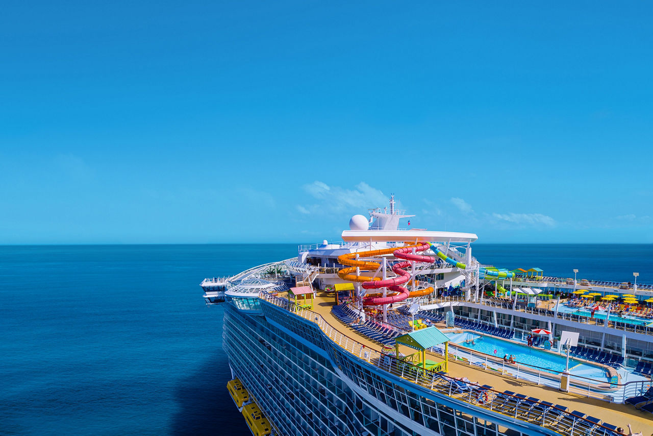 Aerial View of Oasis of the Seas Near Labadee