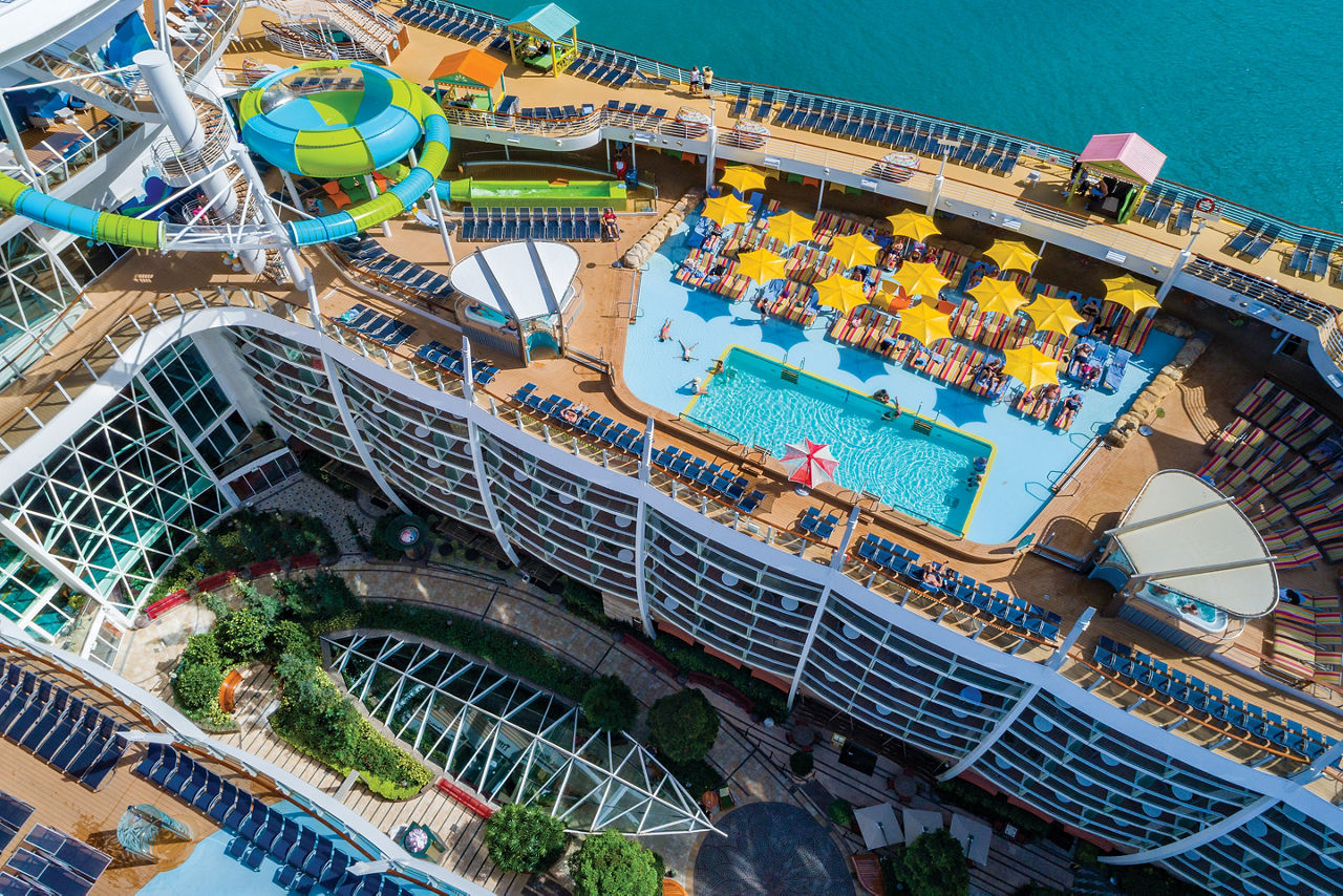 Oasis of the Seas Pool Deck Aerial 