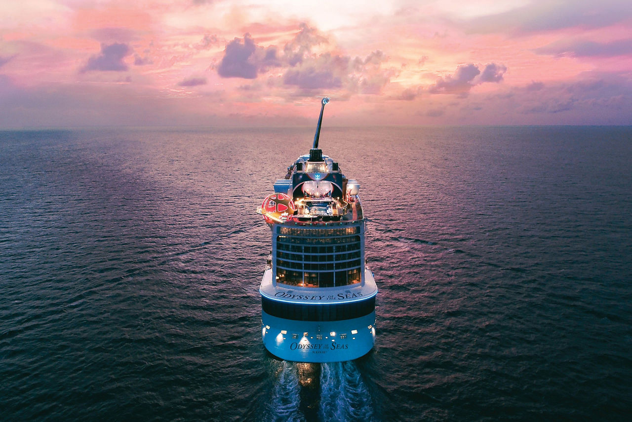Odyssey of the Seas Sailing during Sunrise 