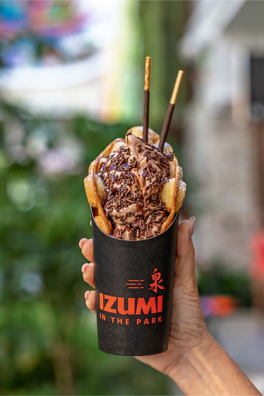 Chocolate Thrill taiyaki bubble waffle cone ice cream