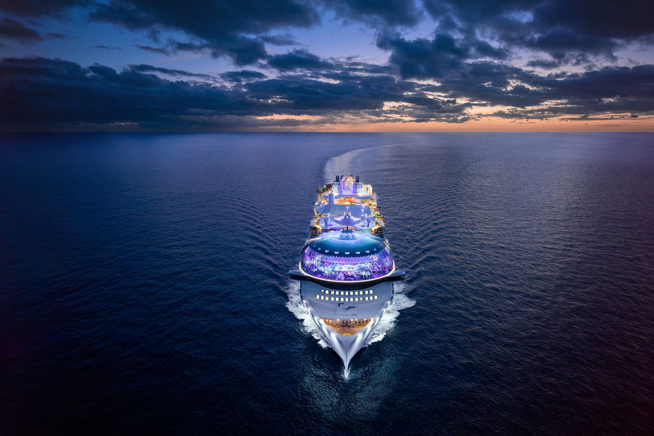 star of the seas aerial forward evening