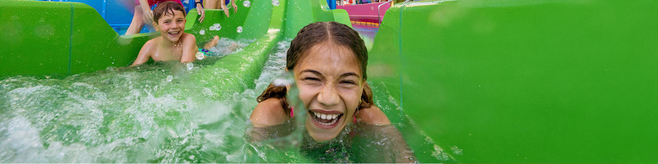 Kids sliding their way at Surfside Splashaway Bay