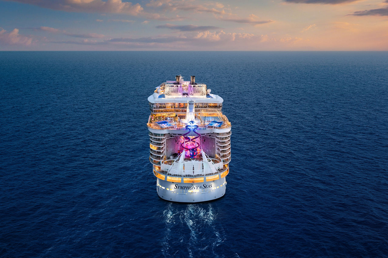 Symphony of the Seas Aerial Aft View