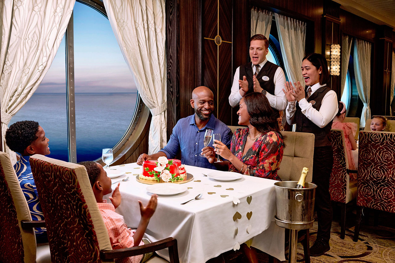 Anniversary Celebration in Main Dining Room on Symphony of the Seas