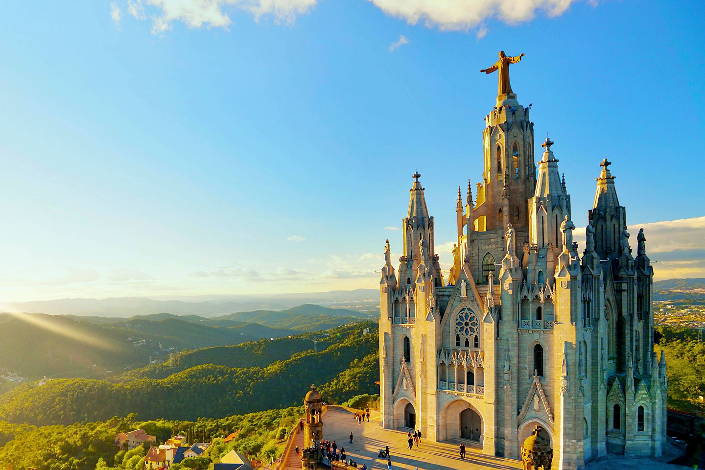 Barcelona Cathedral drenched in sunlight. - Barcelona, Spain