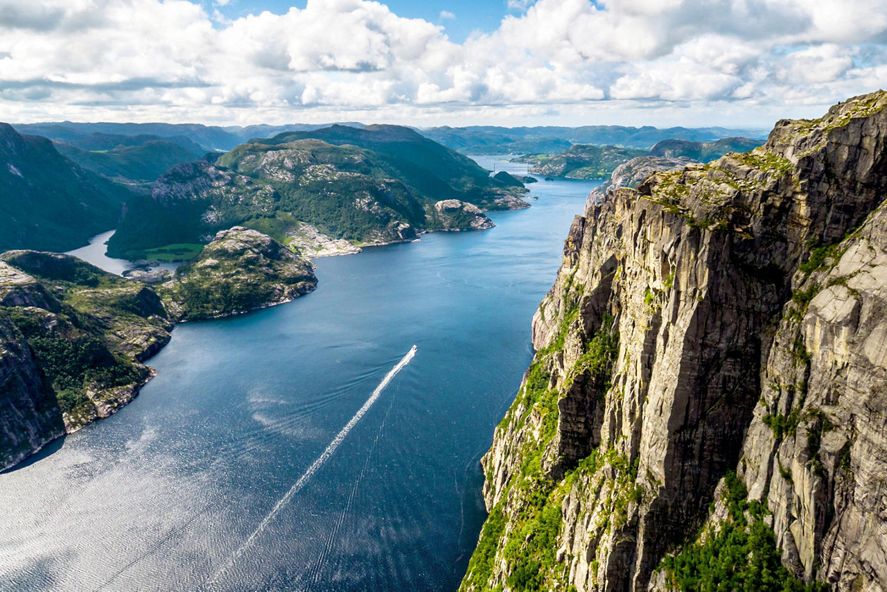Stavanger Cliffs Panoramic View  Norway