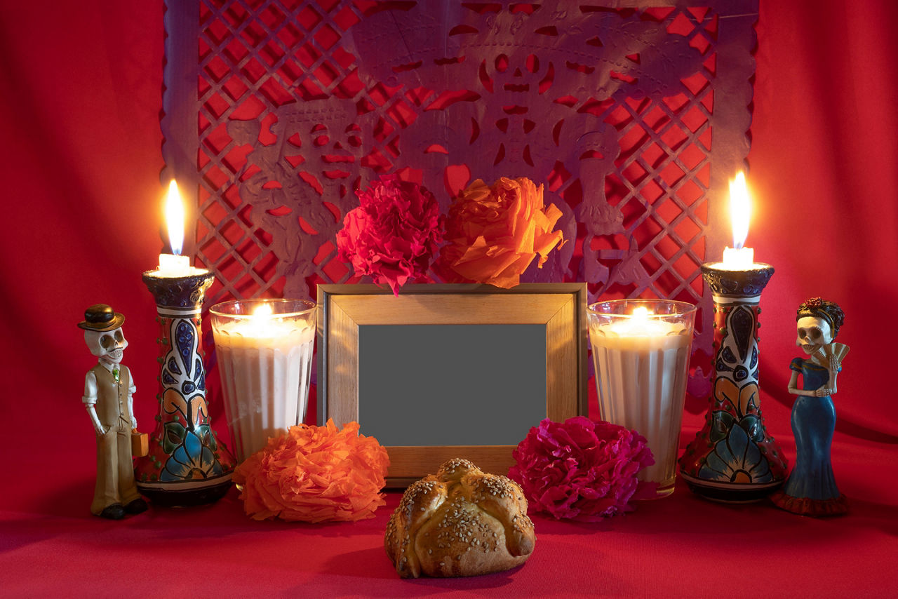 An Altar for Beloved Souls During the Day of the Dead in Mexico