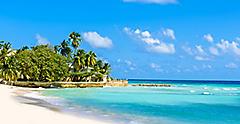 View of the Sunny Dover Beach in Barbados