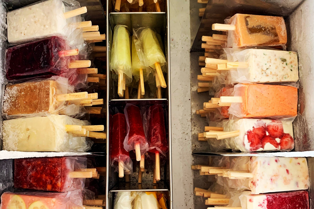 Paleta made with natural fruit and cream. Colombia.