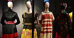 Clothing on Display at the Frida Kahlo Museum in Mexico
