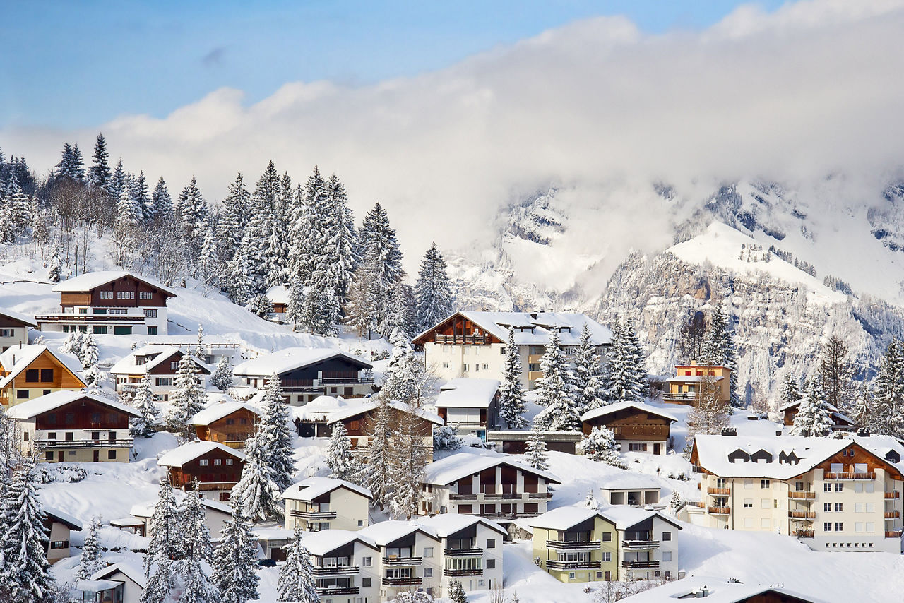 Photo Backdrop Winter Vacation Ideas in Switzerland