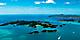 aerial view of the Scenic Bay of Islands in Paihia. New Zealand.