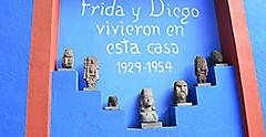 The Sign Reads "Frida and Diego lived in this house" in Mexico