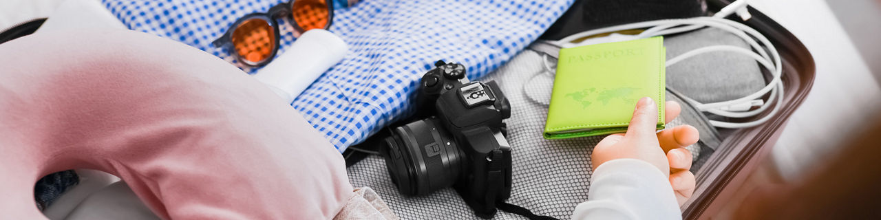 Woman packing for a long trip