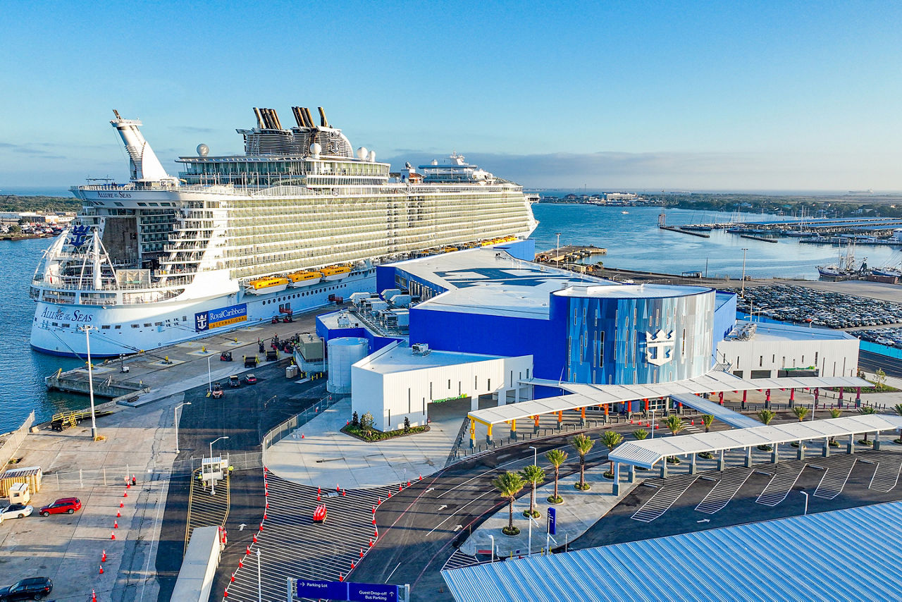 Terminal Aerial with Allure of the Seas Galveston, Texas