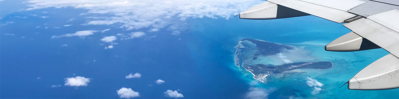Airplane over the Caribbean