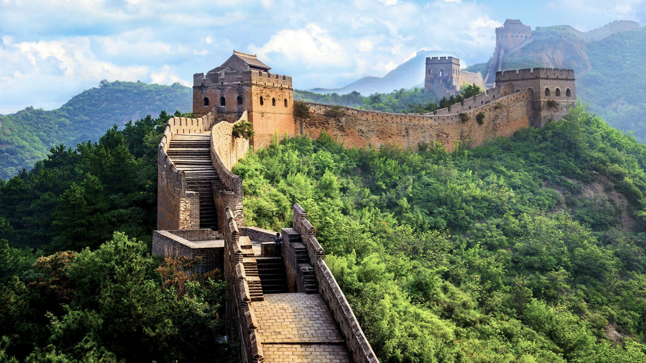 The Great Wall of China in the daylight