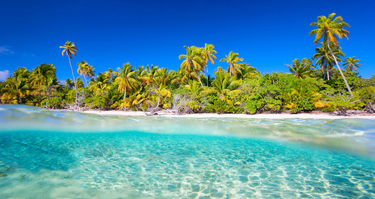 Clear Blue Water Beach in the Caribbean