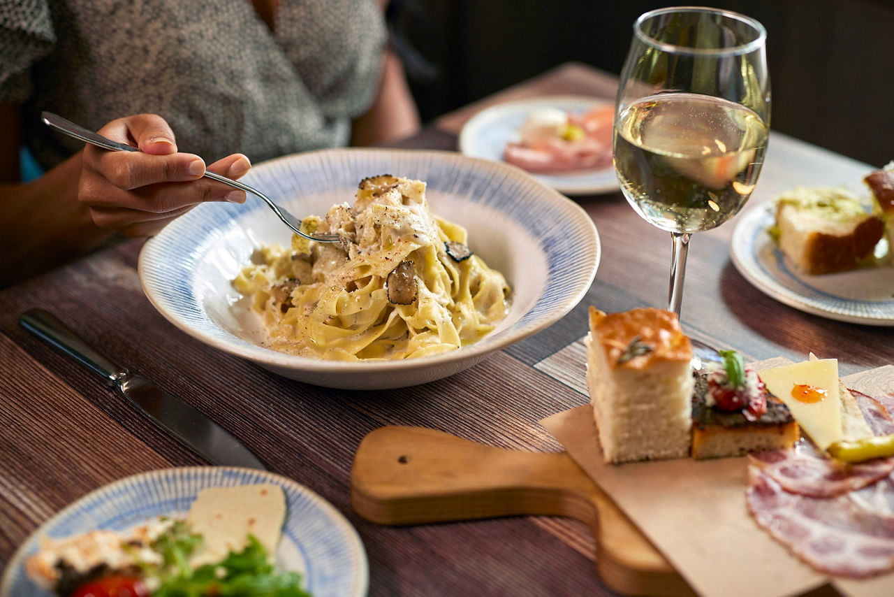 Italian pasta cruise food jamies