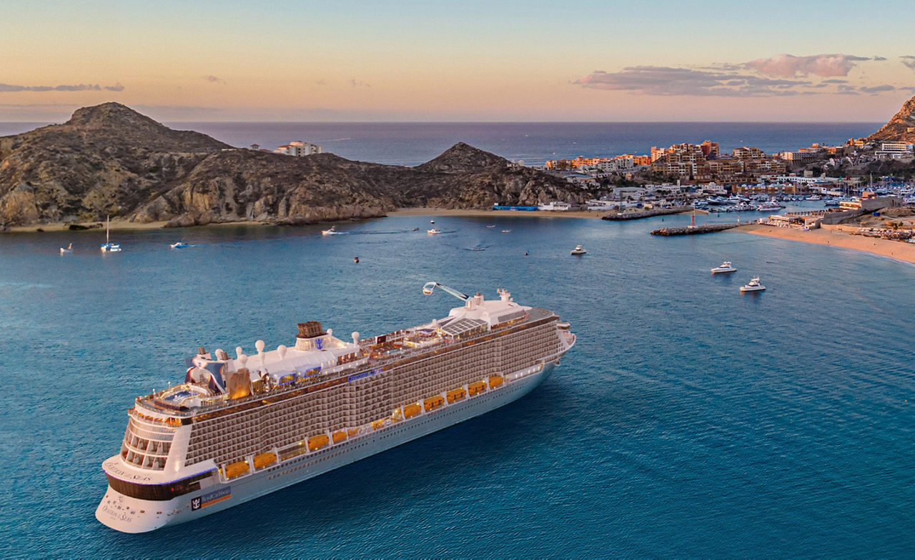 Ovation of the Seas Ship Aerial View Cabo San Lucas Beach