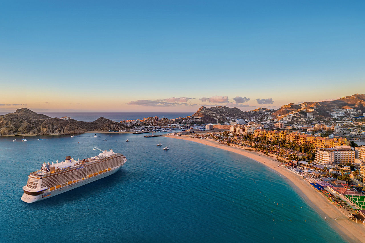 Ovation of the Seas Ship Aerial View Cabo San Lucas Beach