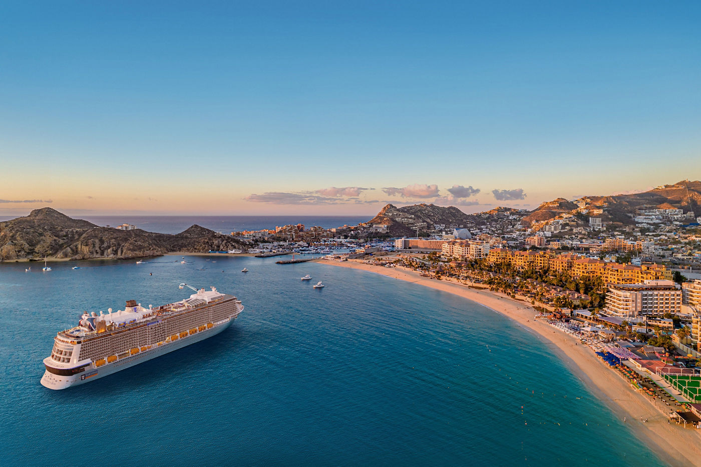 Ovation of the Seas from above near Cabo San Lucas