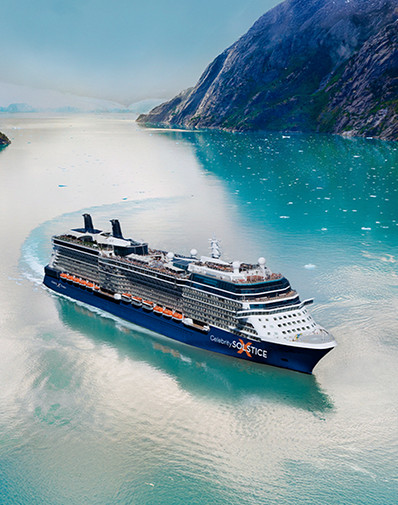 Celebrity Solstice sailing through Alaska.