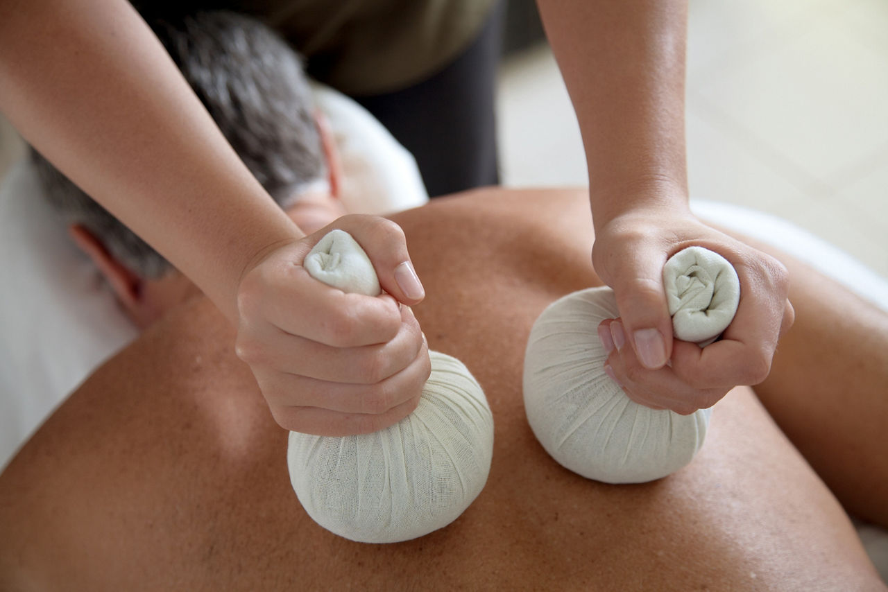 Man Receiving Massage at Vitality Spa