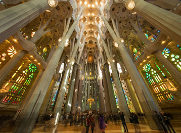 Sagrada Família in Barcelona, Spain, one of the city's most iconic landmarks and a popular departure port for Mediterranean cruises. Discover cruises from Barcelona.