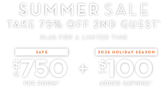 summer sale II 750 savings holiday season 2026 lockup