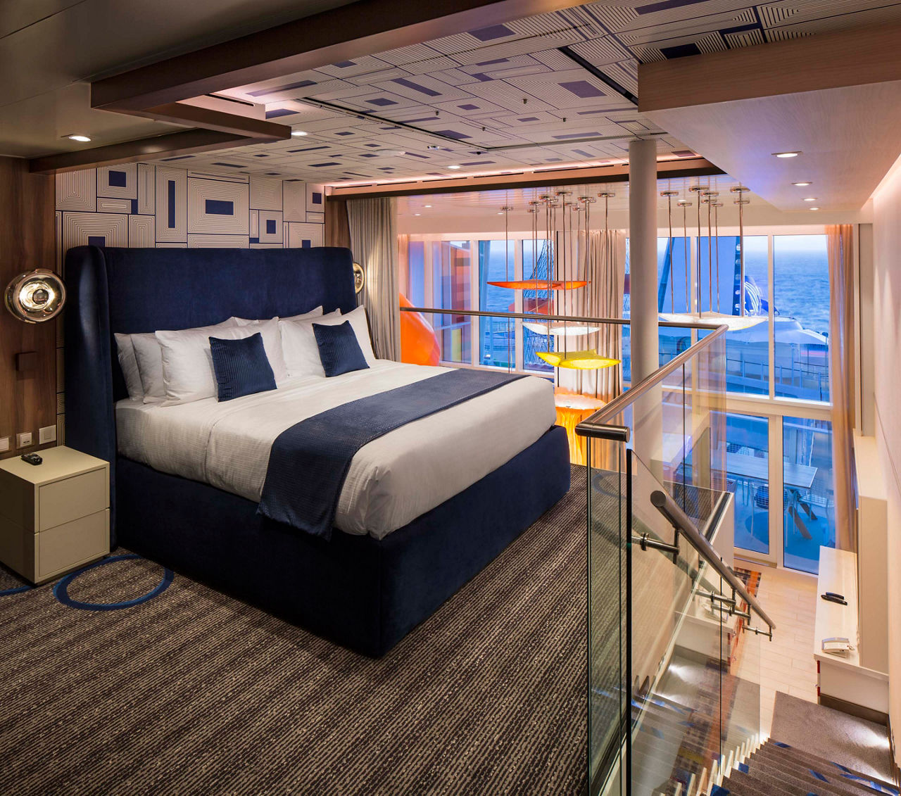 Oasis Class, Symphony Of The Seas, Ultimate Family Suite Master Bedroom, upstairs.