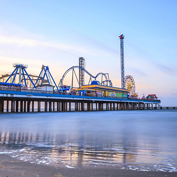 Texas Galveston Pier Park Sunset