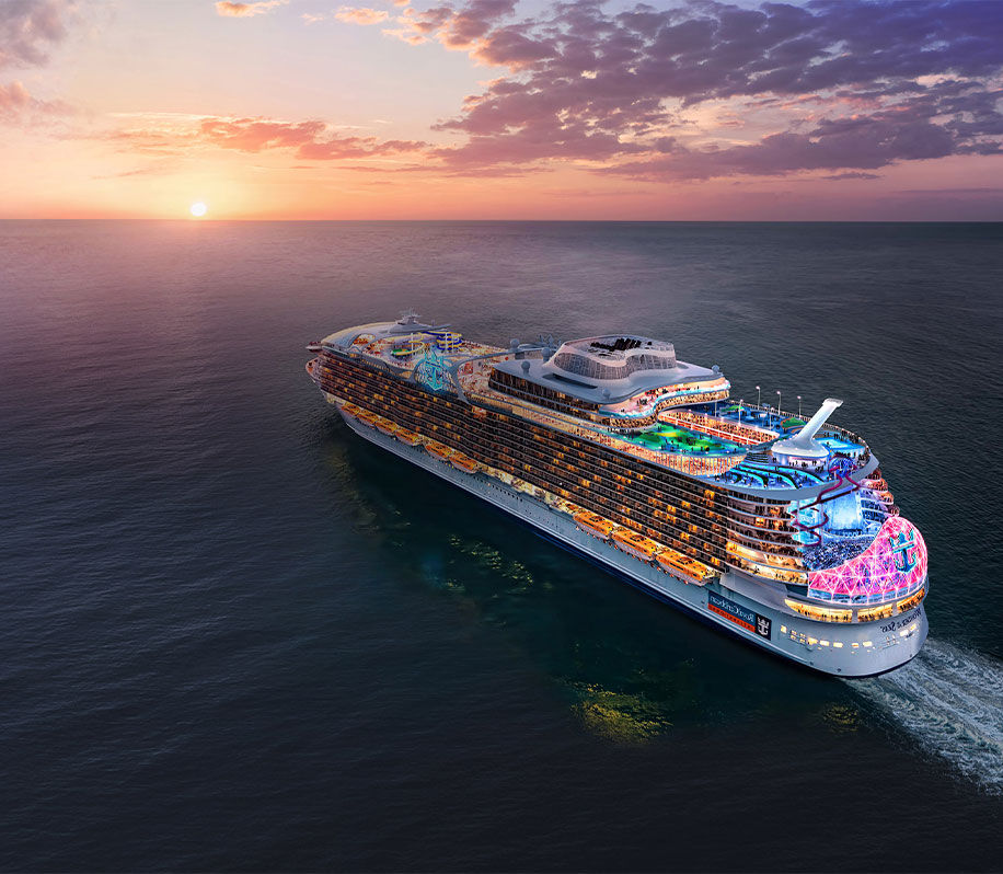 Oasis Class, Wonder of the Seas, sunset