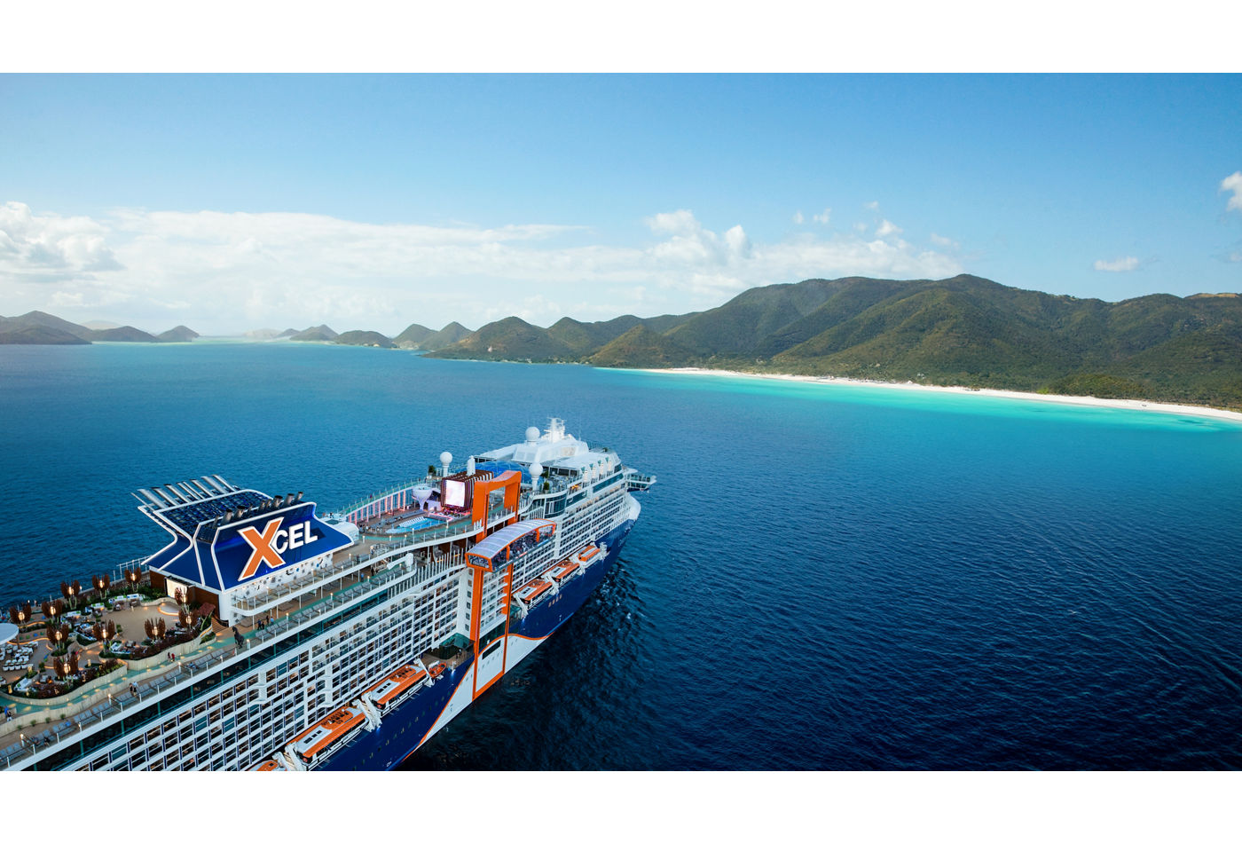 Celebrity Cruises ship sailing in the Caribbean