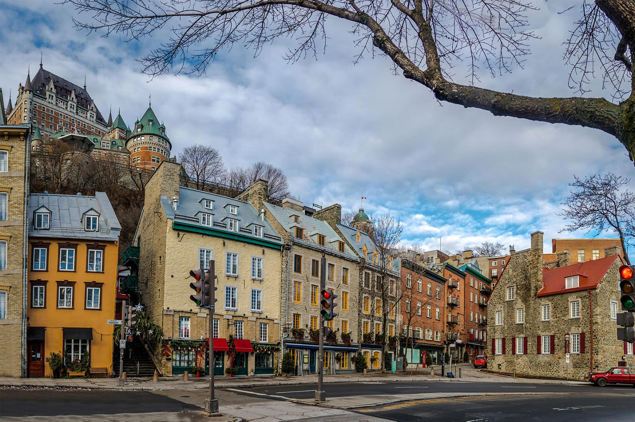 City Houses and Frontenac Castle in Canada