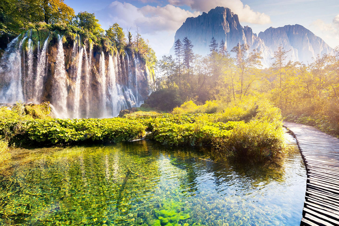 Waterfall in Plitvice National Park 