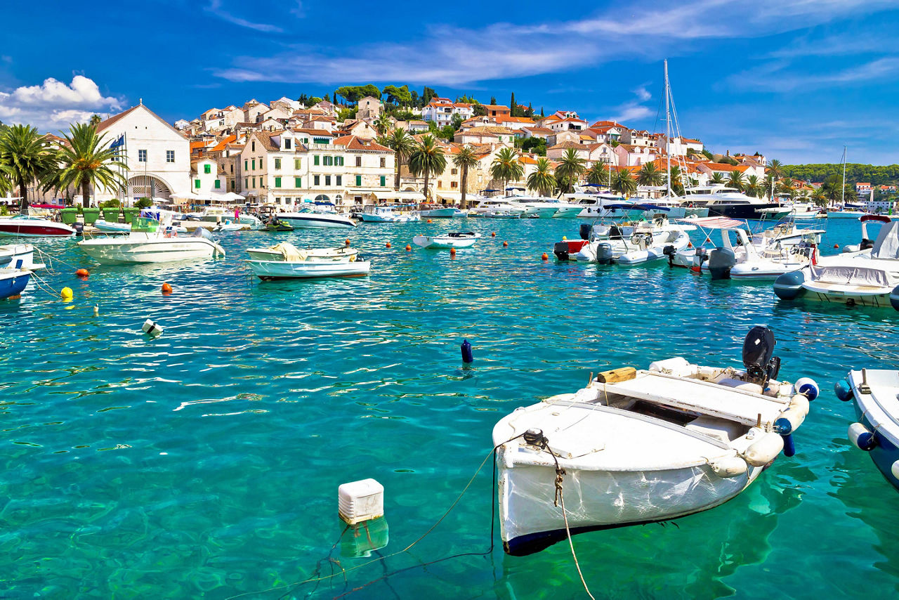 Turquoise Waterfront in Hvar Island, Croatia