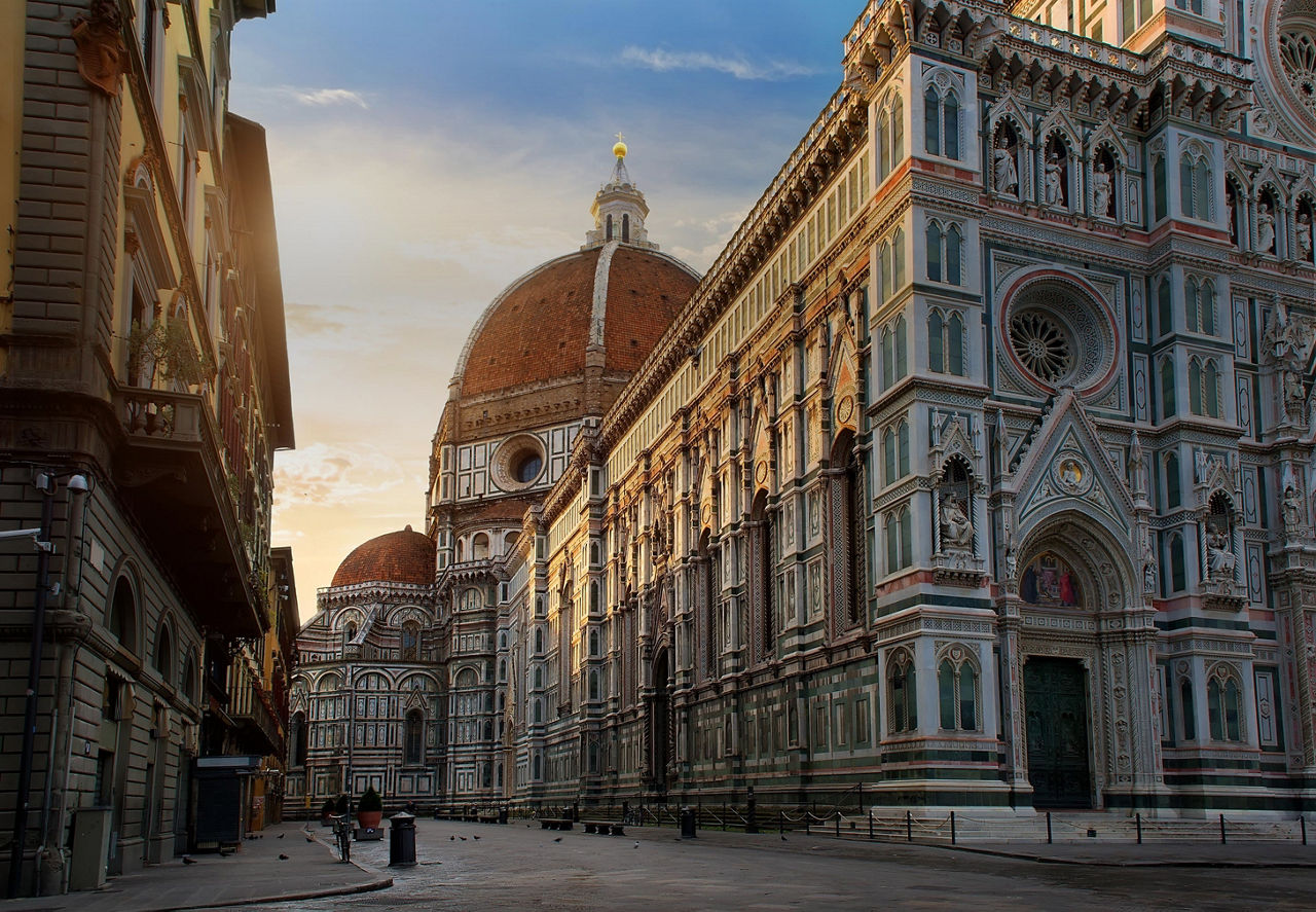 Firenze, Italy Street and Church