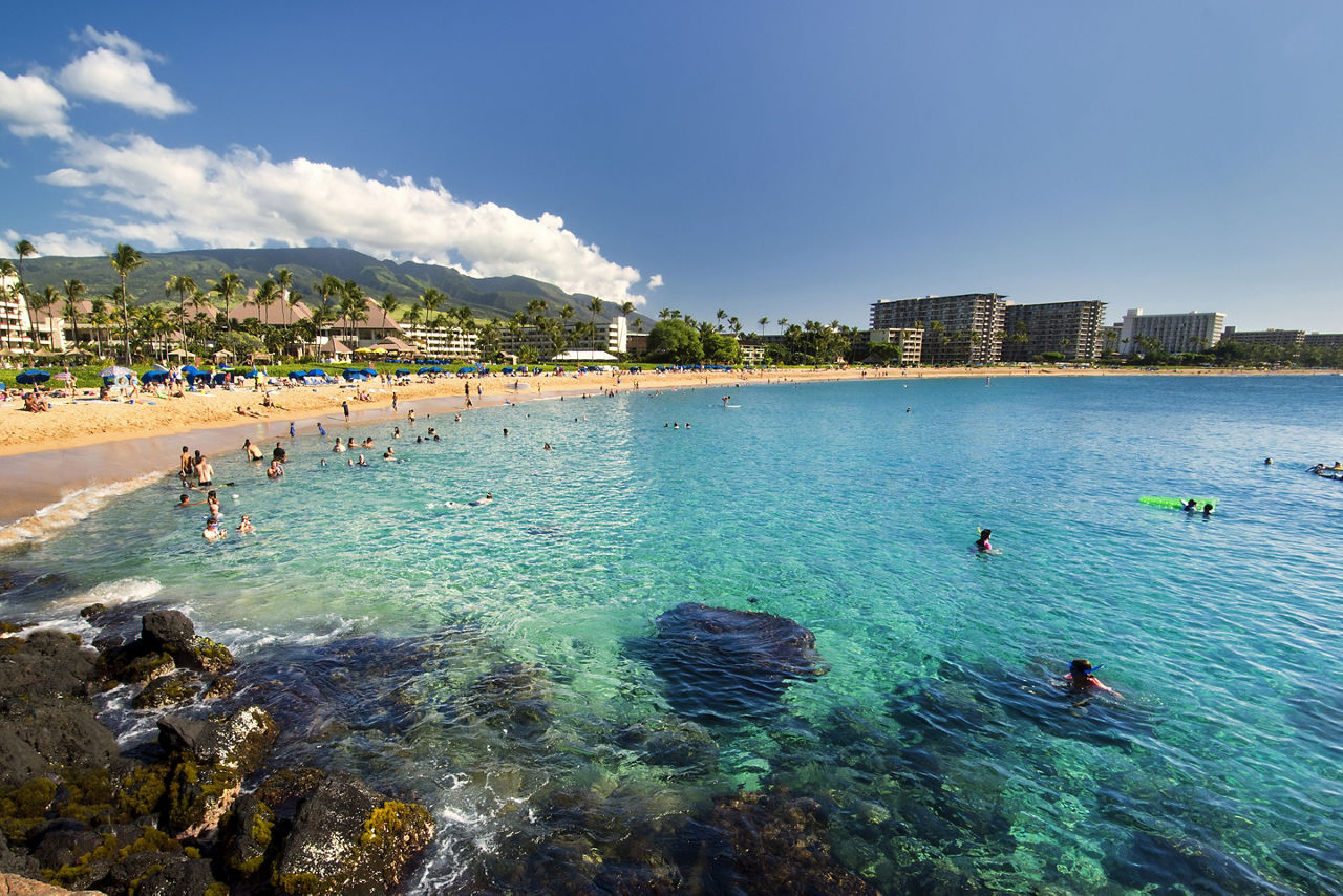 Kaanapali Beach from Black Rock. Maui, Hawaii