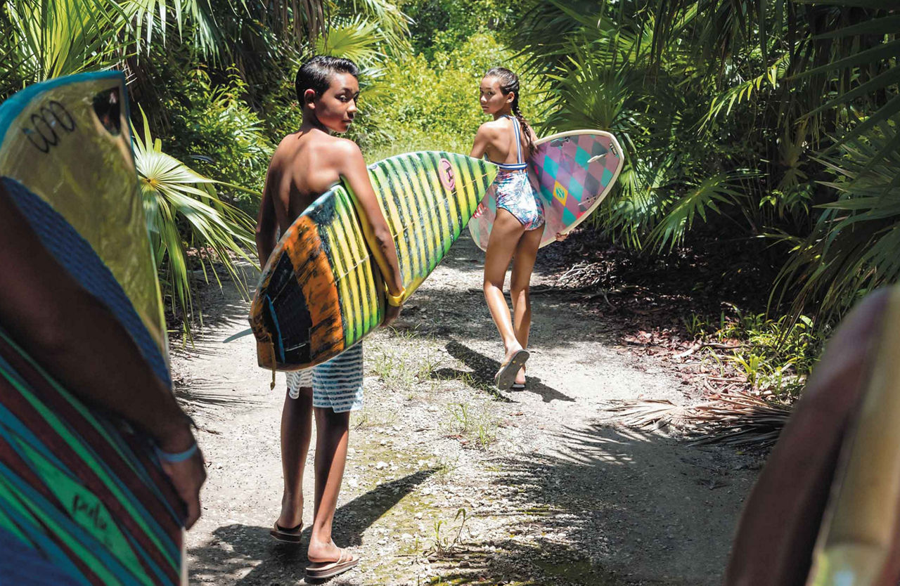 Walking in the Jungle During Vacation in Mexico